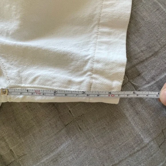 Agolde Celia White Paperbag Belted Denim Women’s Shorts — White size 27 - Picture 8 of 12